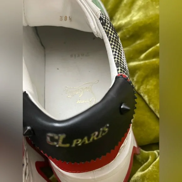 Christian loubotin CL Paris 38.5 size sneakers flawed read below ! Only shoes - Picture 12 of 13